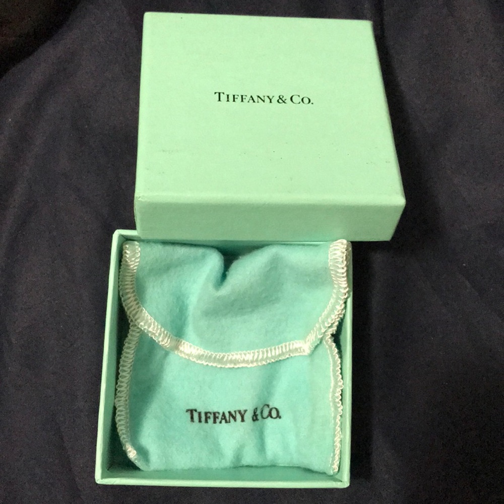 Tiffany & Co. silver drop dual heart necklace